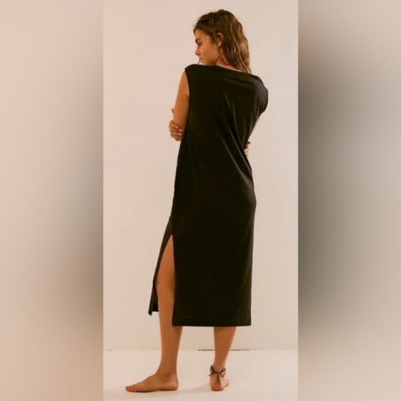 Free People Beach Women’s Drew Tee Midi Dress, Black - Picture 2 of 10